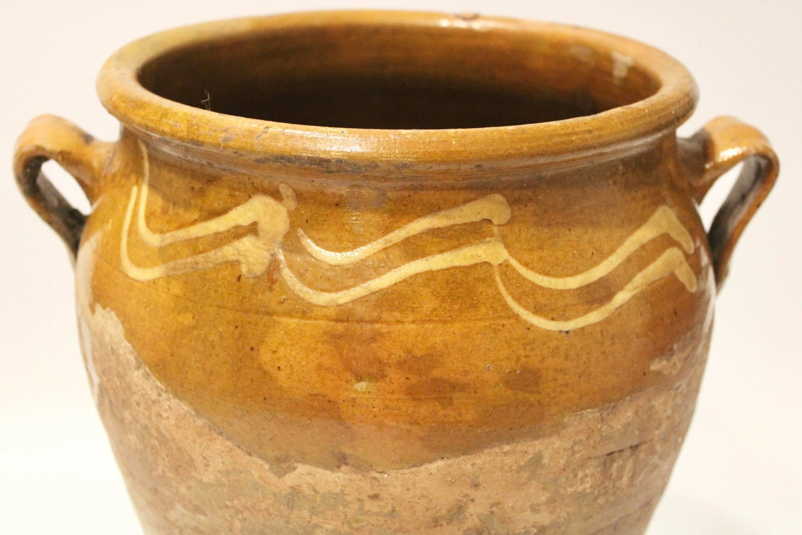 19th Century French Mustard Yellow Terracotta Confit Pot - 2