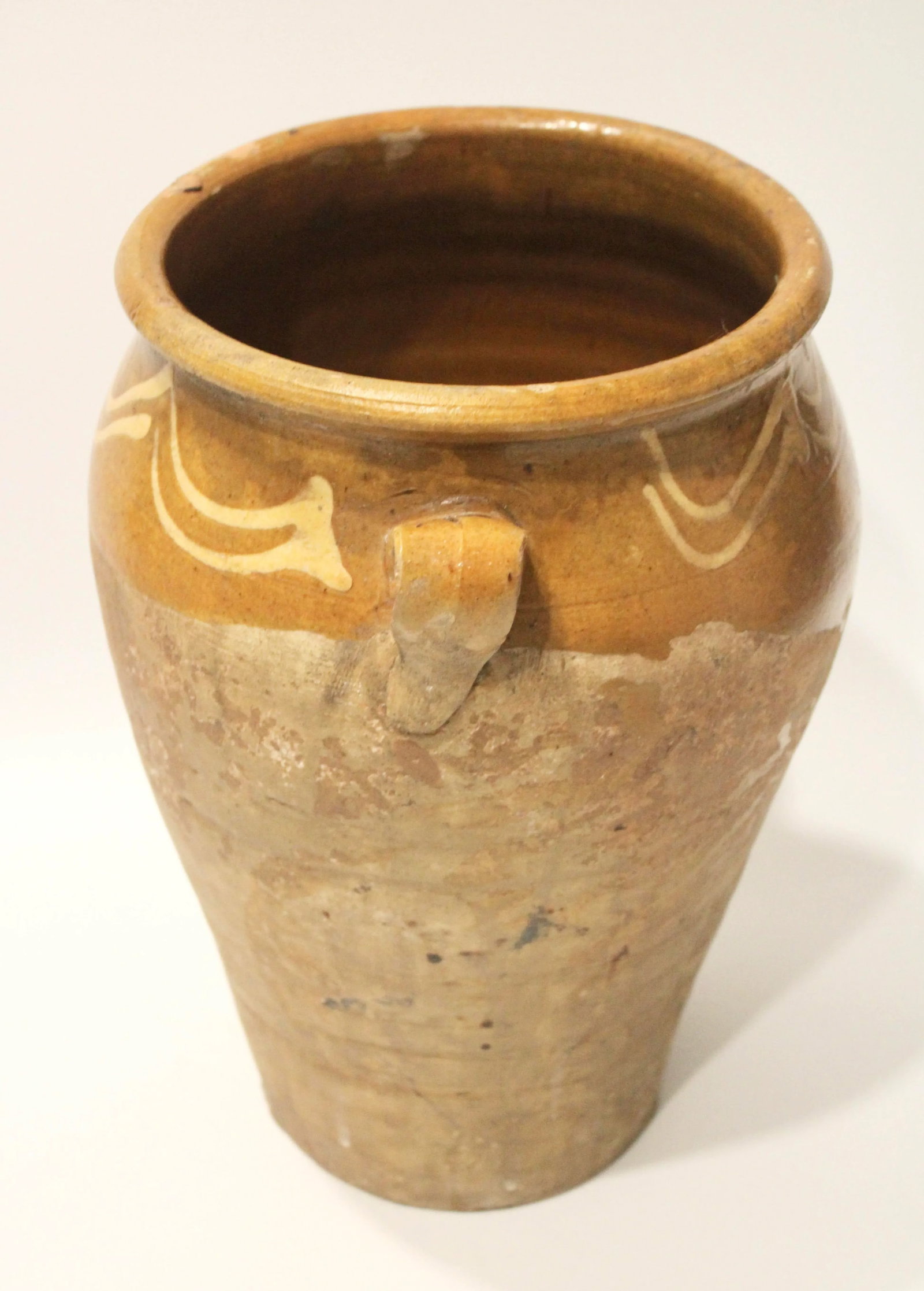 19th Century French Mustard Yellow Terracotta Confit Pot - 3