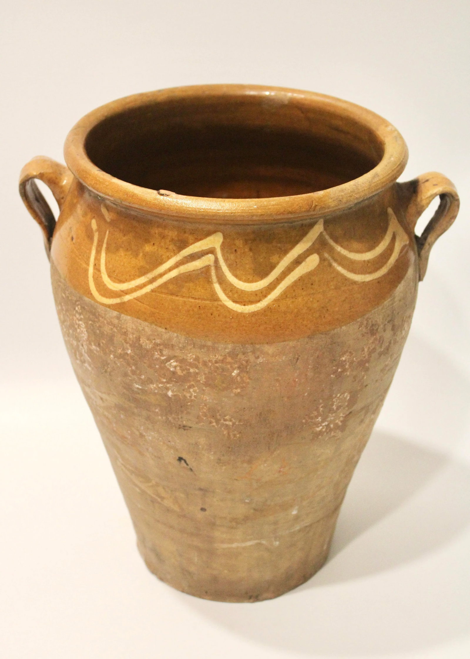 19th Century French Mustard Yellow Terracotta Confit Pot - 4