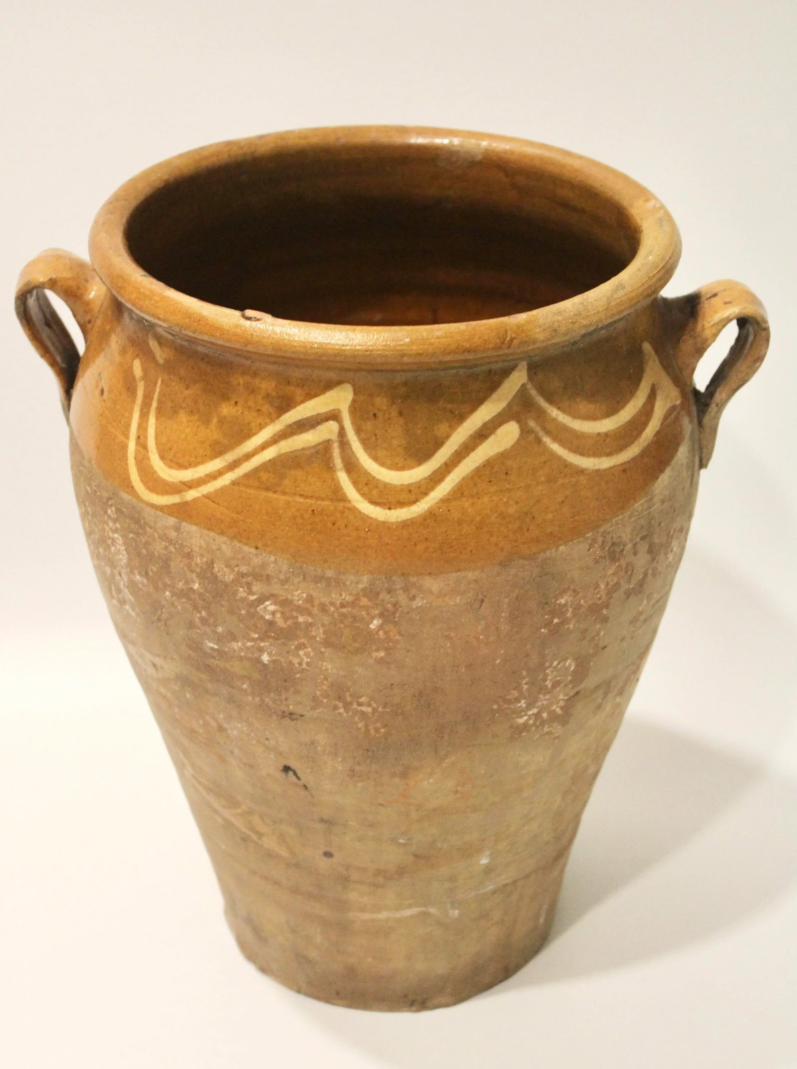 19th Century French Mustard Yellow Terracotta Confit Pot - 5