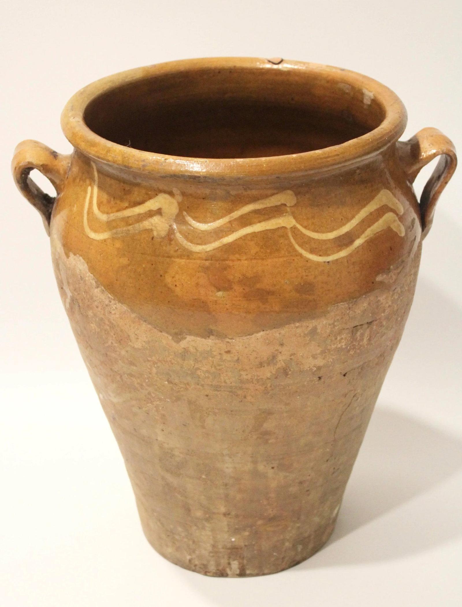 19th Century French Mustard Yellow Terracotta Confit Pot - 6