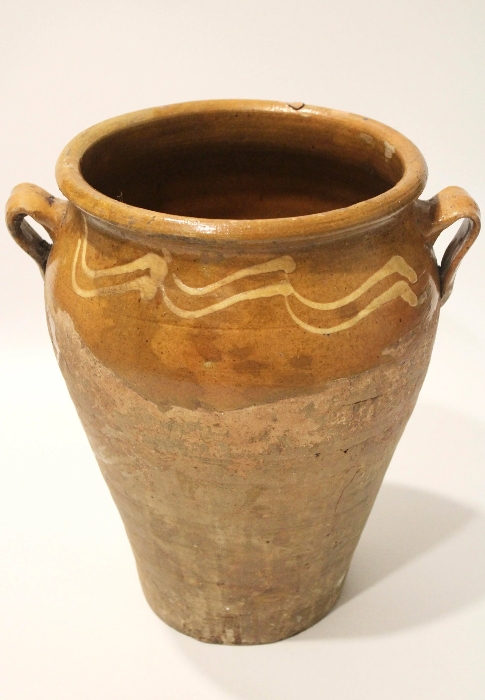 19th Century French Mustard Yellow Terracotta Confit Pot - 9