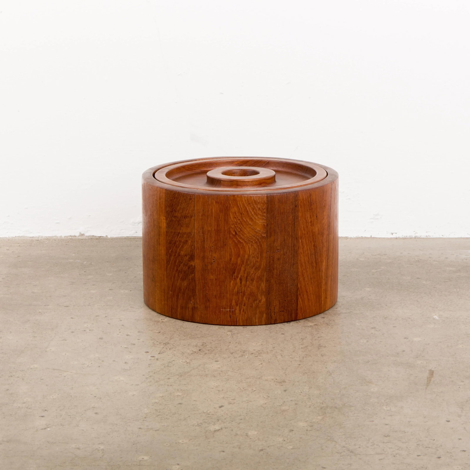 1960s Scandinavian Jens Quistgaard Ihq Dansk Staved Teak Banded Ice Bucket - 2