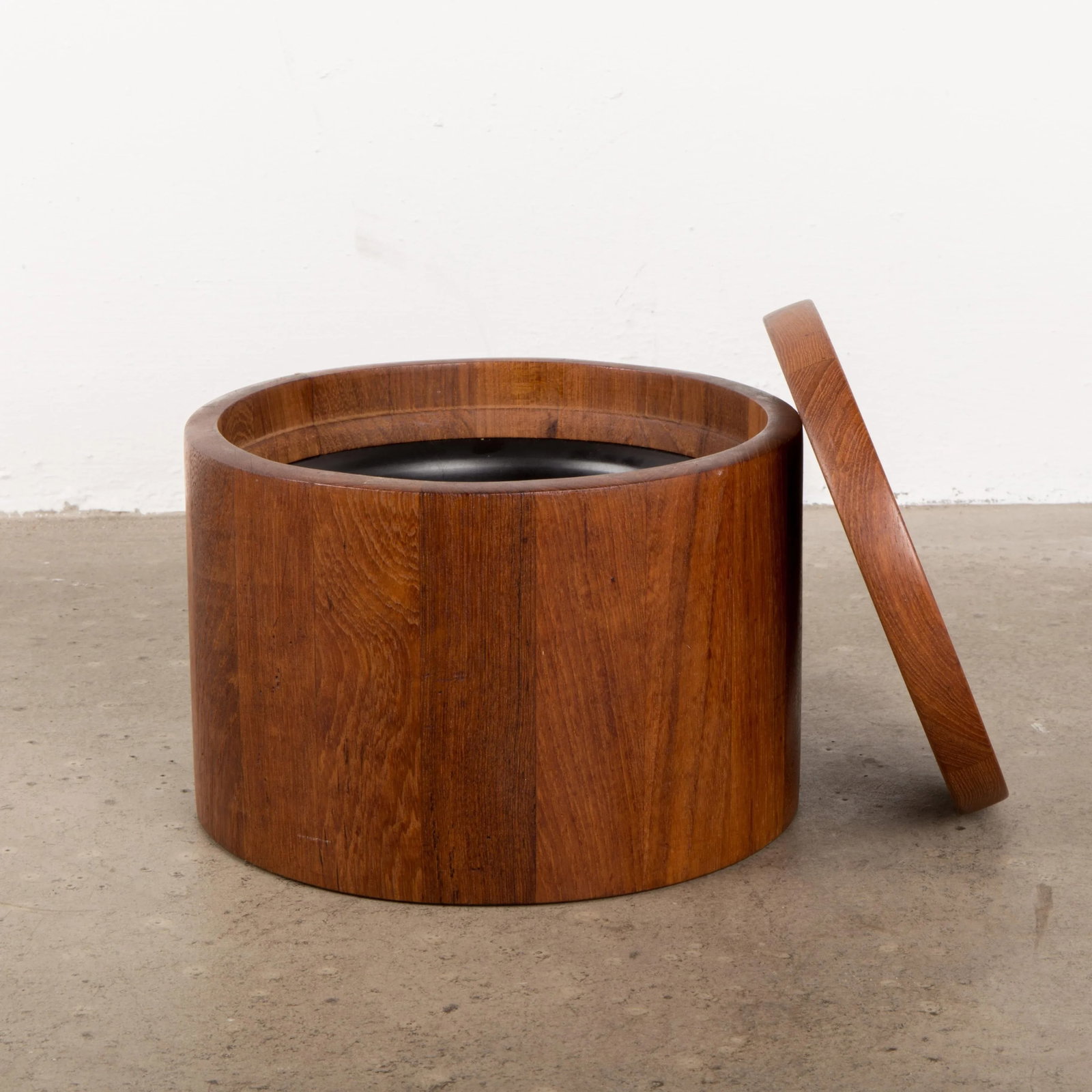 1960s Scandinavian Jens Quistgaard Ihq Dansk Staved Teak Banded Ice Bucket - 4
