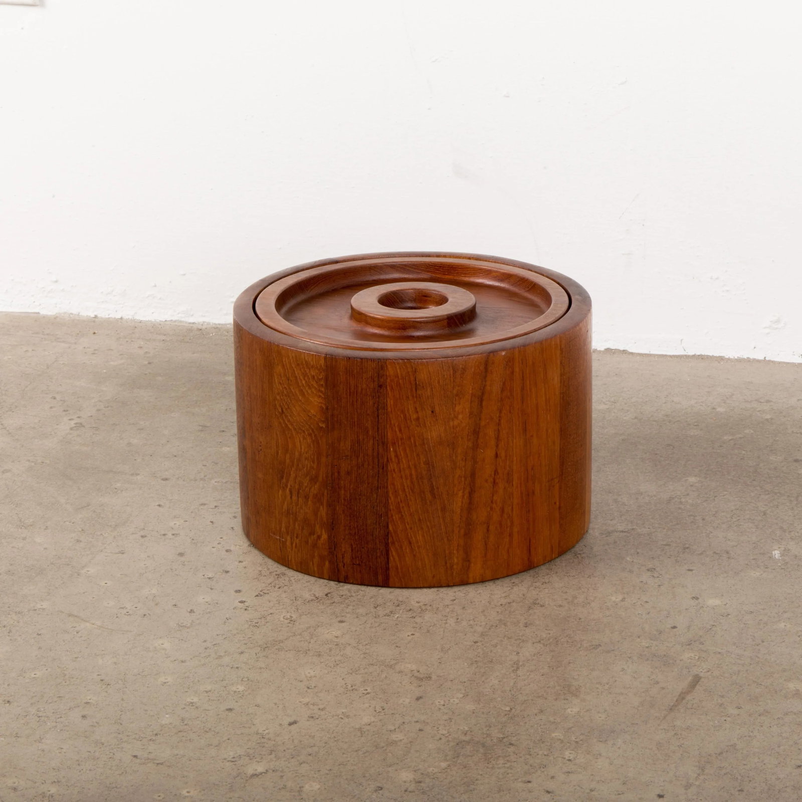 1960s Scandinavian Jens Quistgaard Ihq Dansk Staved Teak Banded Ice Bucket - 5