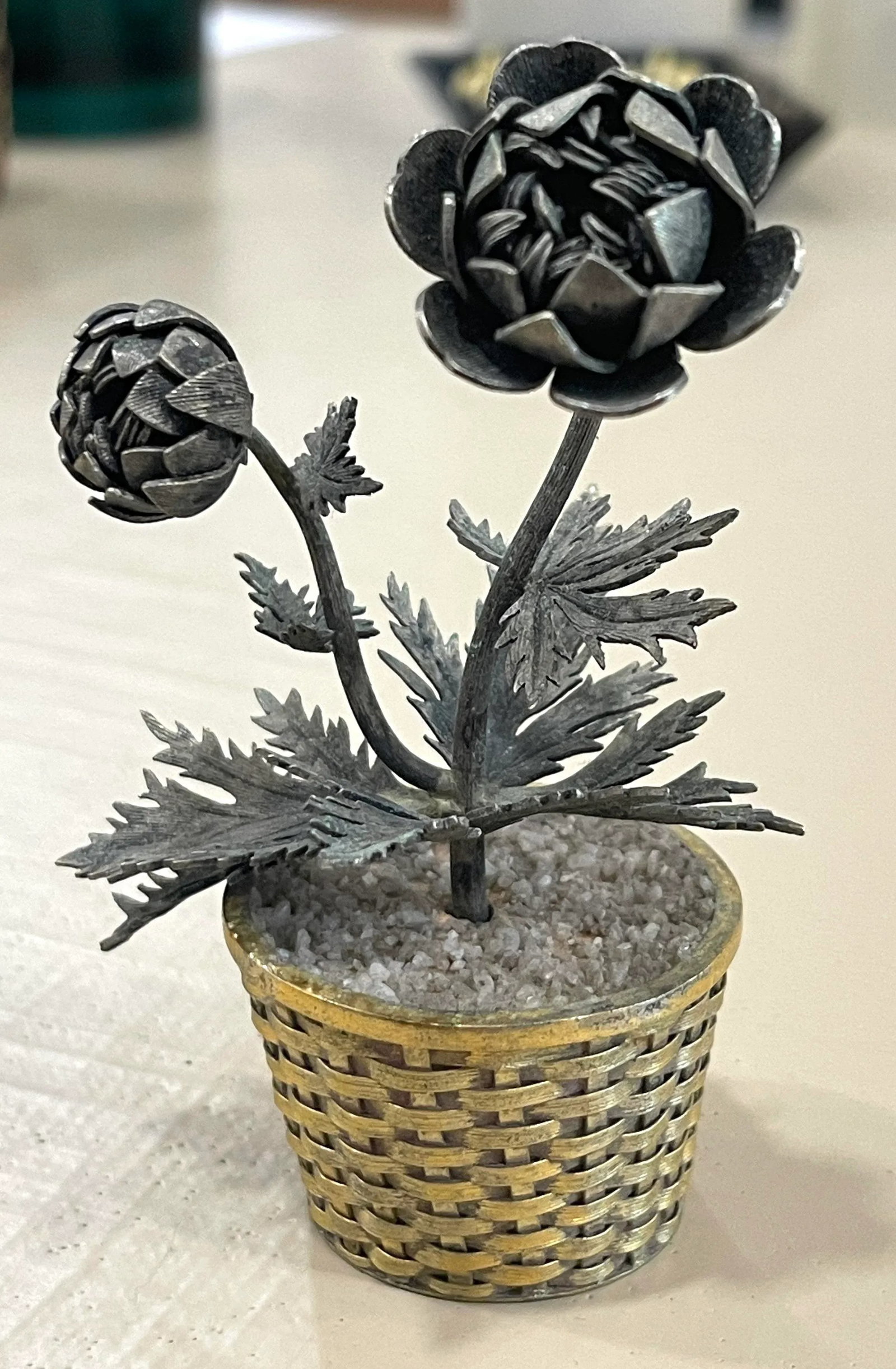 Tiffany & Co Janna Thomas Sterling Silver Potted Flower - 3