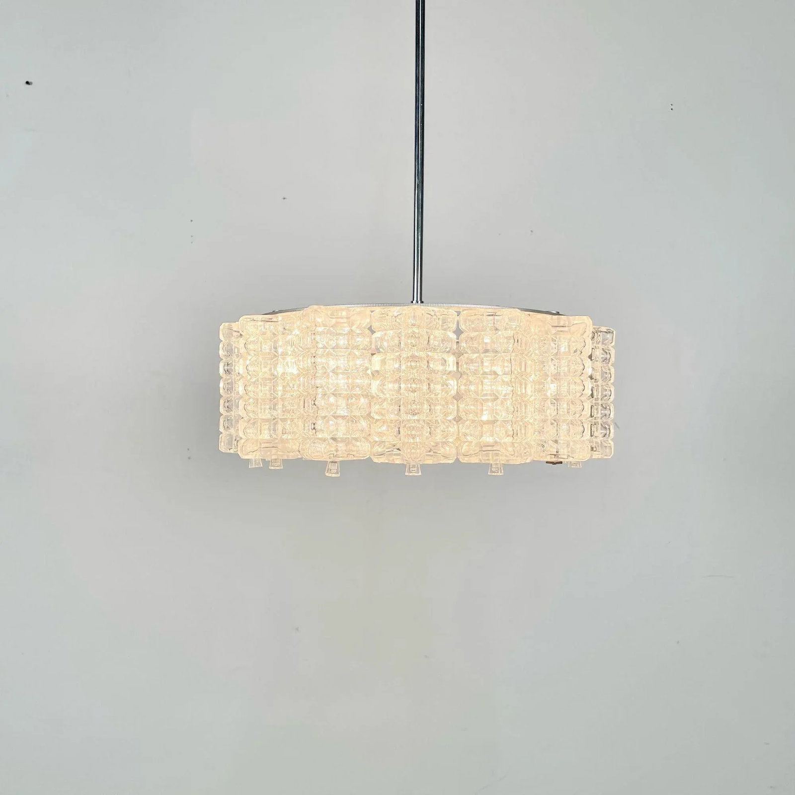Art Deco, Crystal and Chrome Chandelier, Circa 1930s - 3