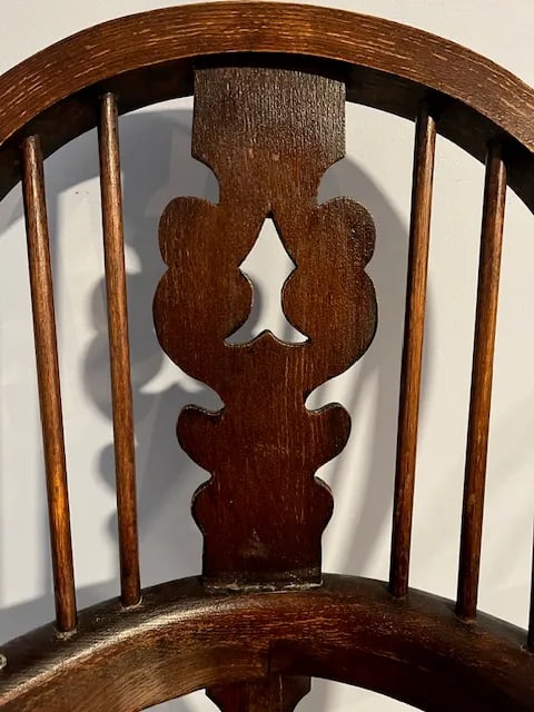 Pair of Antique English Windsor Child's Chairs - 12