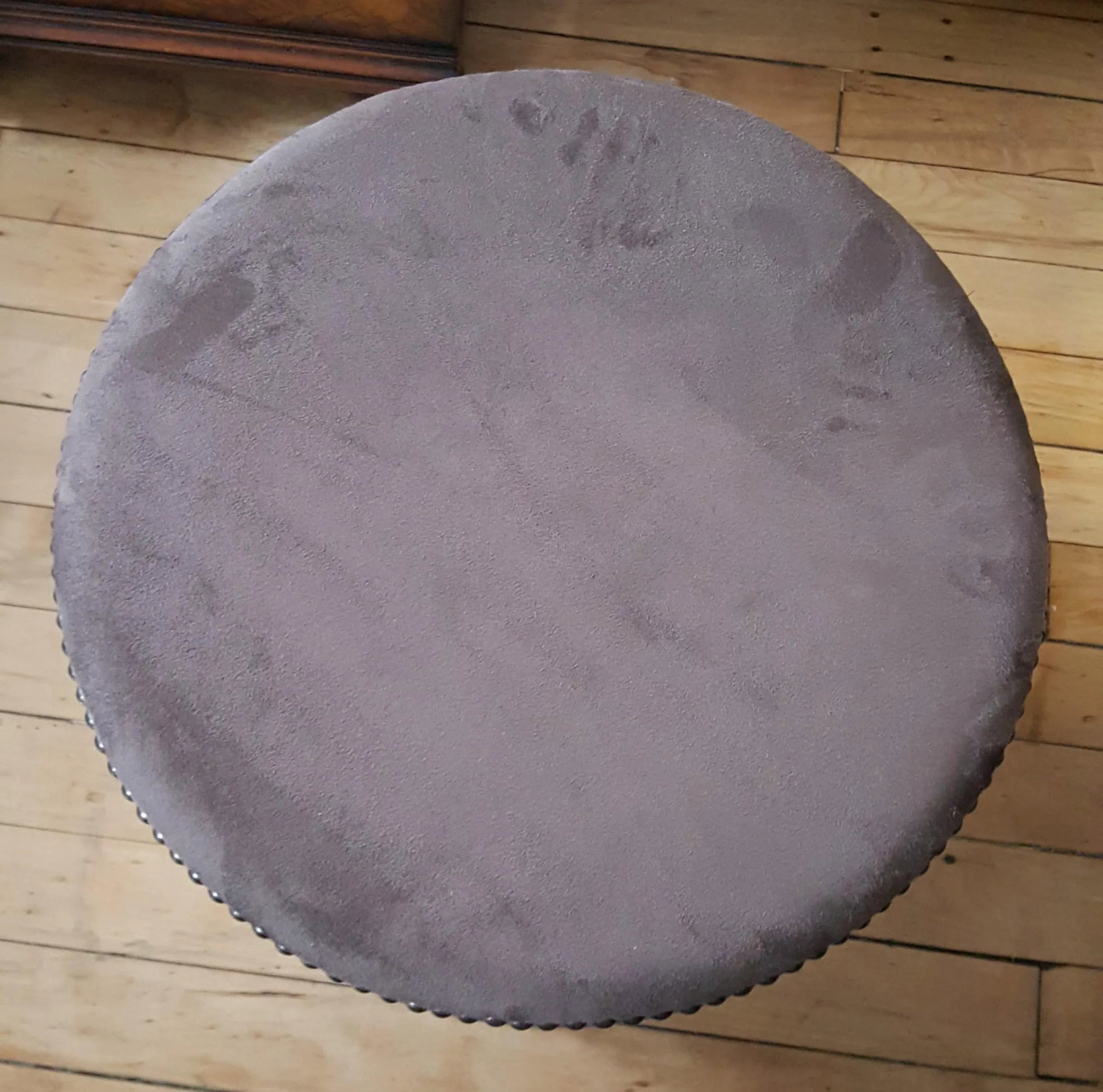 Bernhart Pomona Ottoman Brown Tapered Cylinder With Nailheads - 8