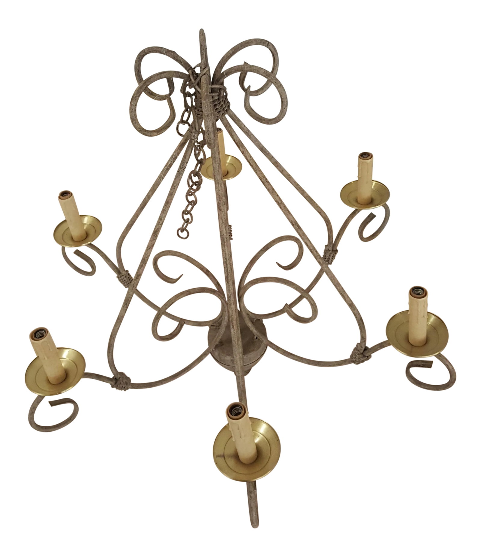 Chandelier With 6 Electric Candle Holders (1 of 10)