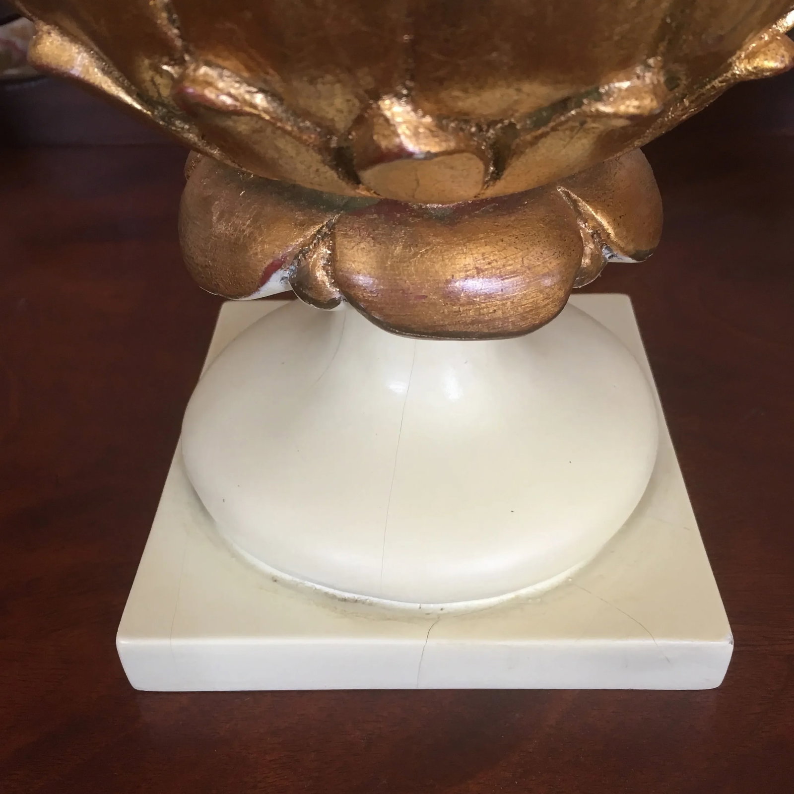 Modern Gold Leaf Finials- A Pair - 4