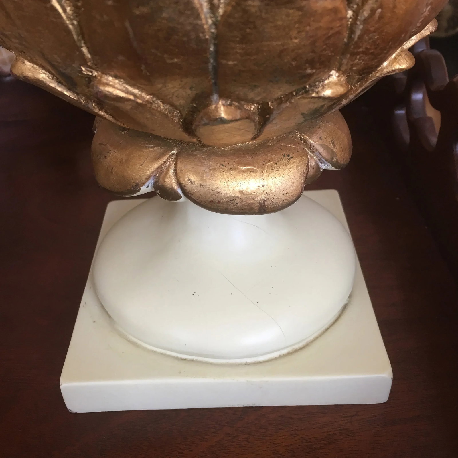 Modern Gold Leaf Finials- A Pair - 5
