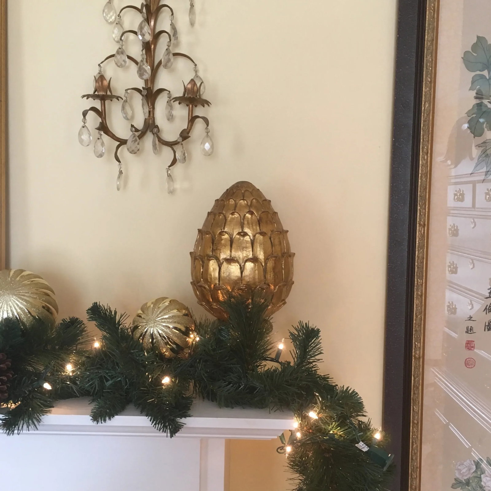 Modern Gold Leaf Finials- A Pair - 8