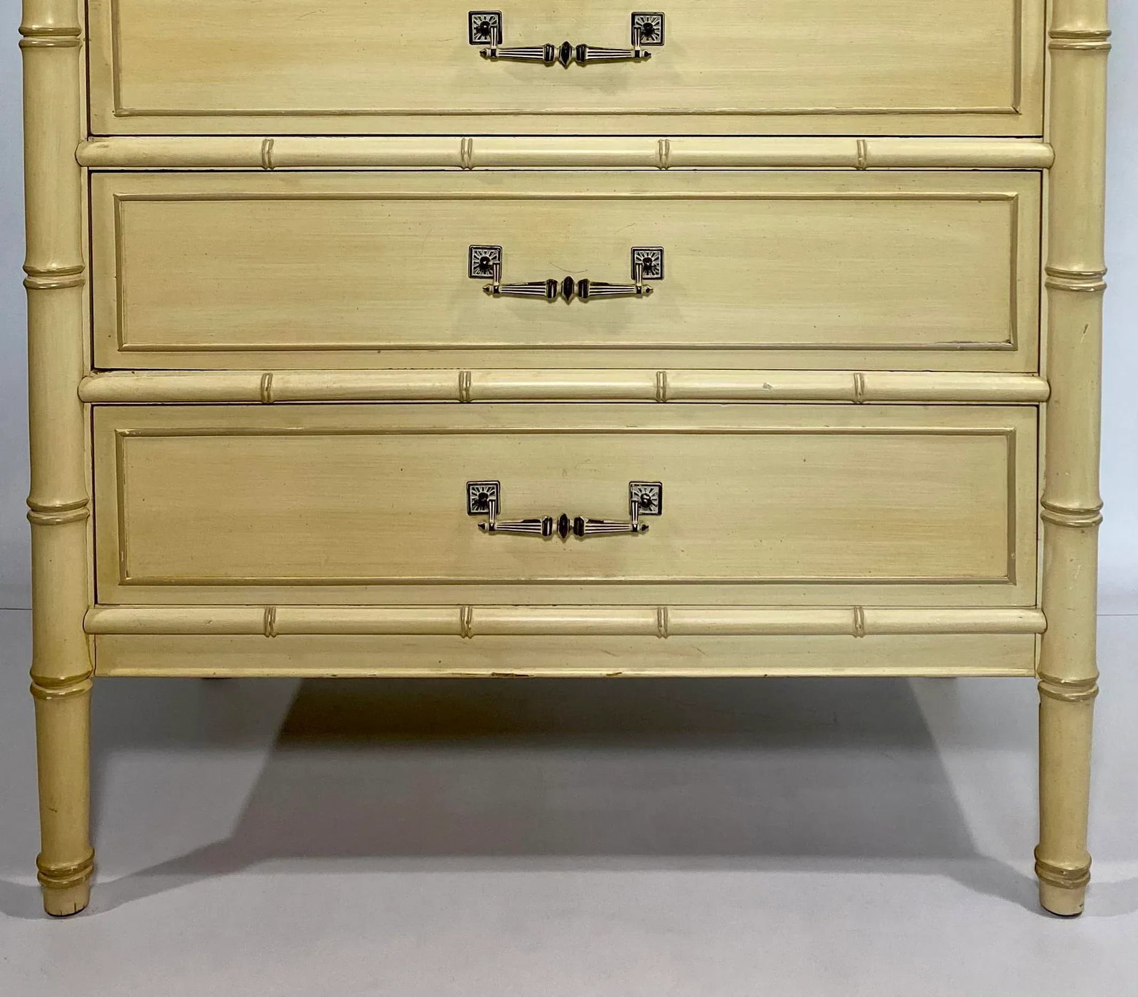 1970s Faux Bamboo Chippendale Chinoiserie Bali Hai by Henry Link Chest of Drawers - 11