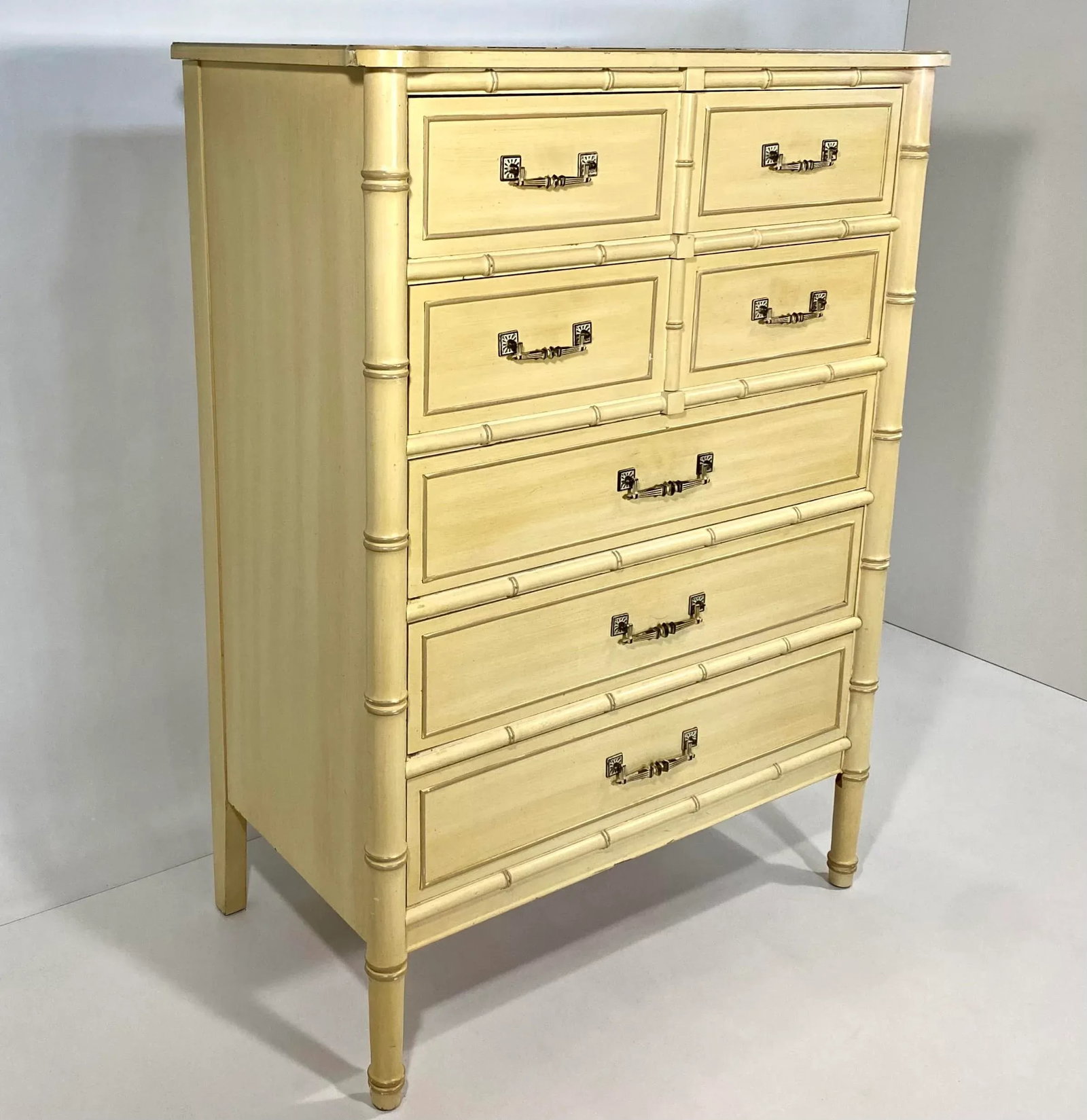 1970s Faux Bamboo Chippendale Chinoiserie Bali Hai by Henry Link Chest of Drawers - 2