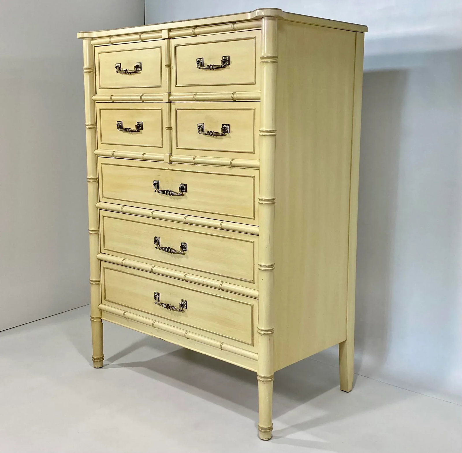 1970s Faux Bamboo Chippendale Chinoiserie Bali Hai by Henry Link Chest of Drawers - 3