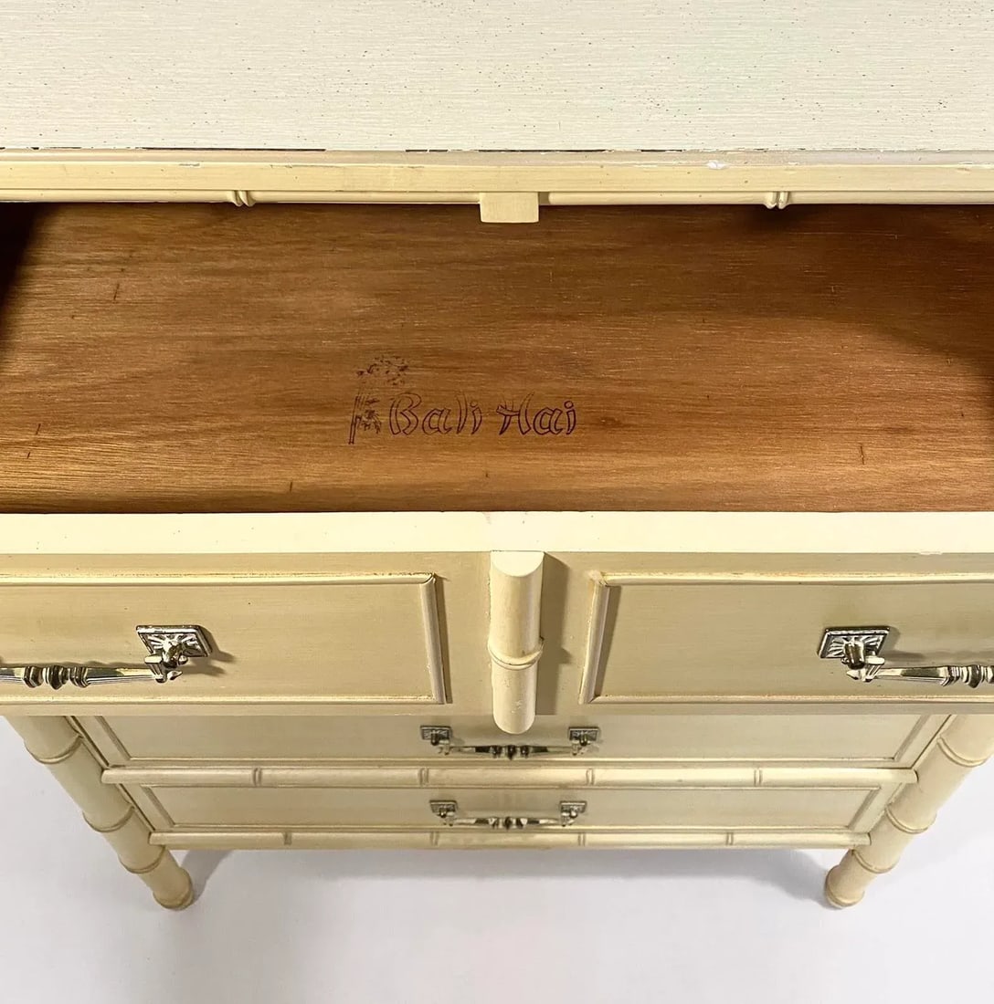 1970s Faux Bamboo Chippendale Chinoiserie Bali Hai by Henry Link Chest of Drawers - 5