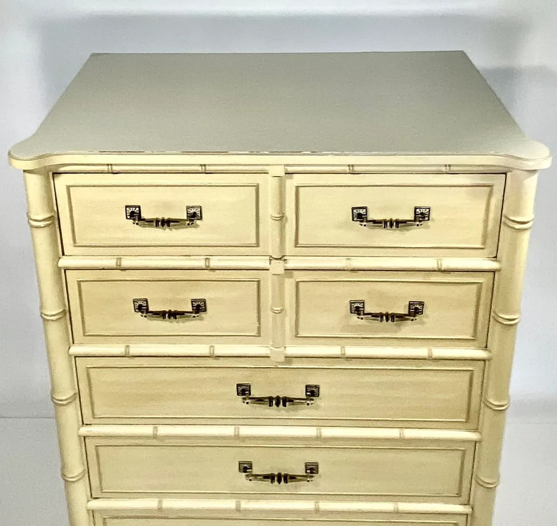 1970s Faux Bamboo Chippendale Chinoiserie Bali Hai by Henry Link Chest of Drawers - 6