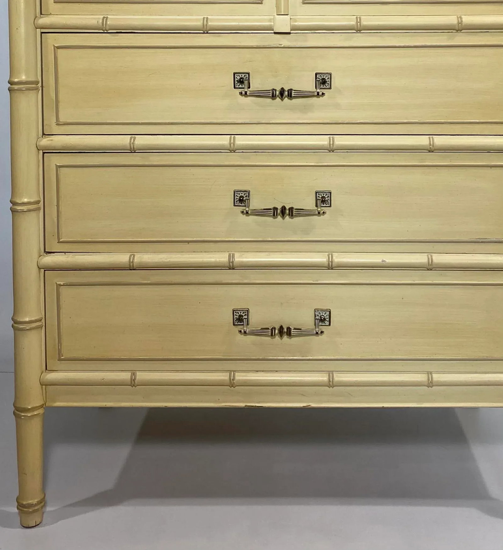 1970s Faux Bamboo Chippendale Chinoiserie Bali Hai by Henry Link Chest of Drawers - 7