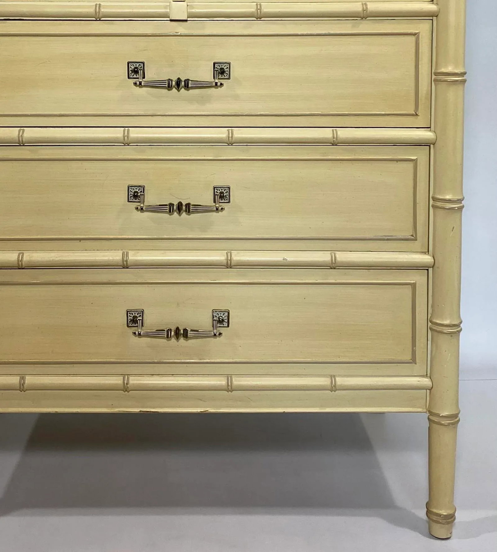 1970s Faux Bamboo Chippendale Chinoiserie Bali Hai by Henry Link Chest of Drawers - 8