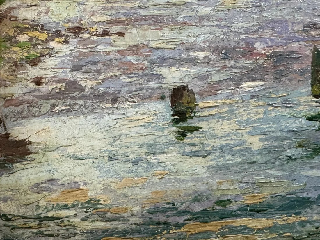19th Century French Oil Painting - Emile Boutin Landscape - 10