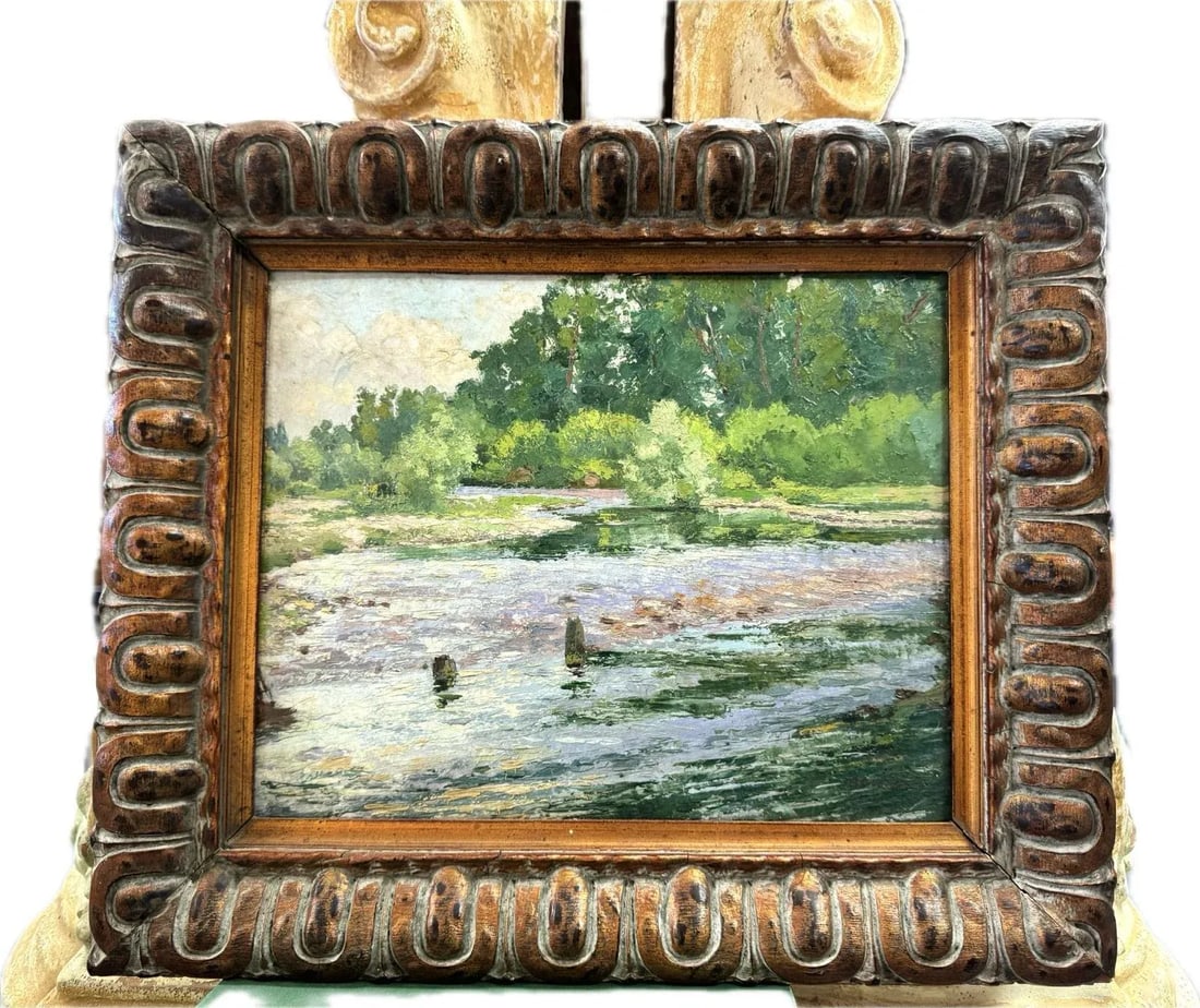 19th Century French Oil Painting - Emile Boutin Landscape - 2