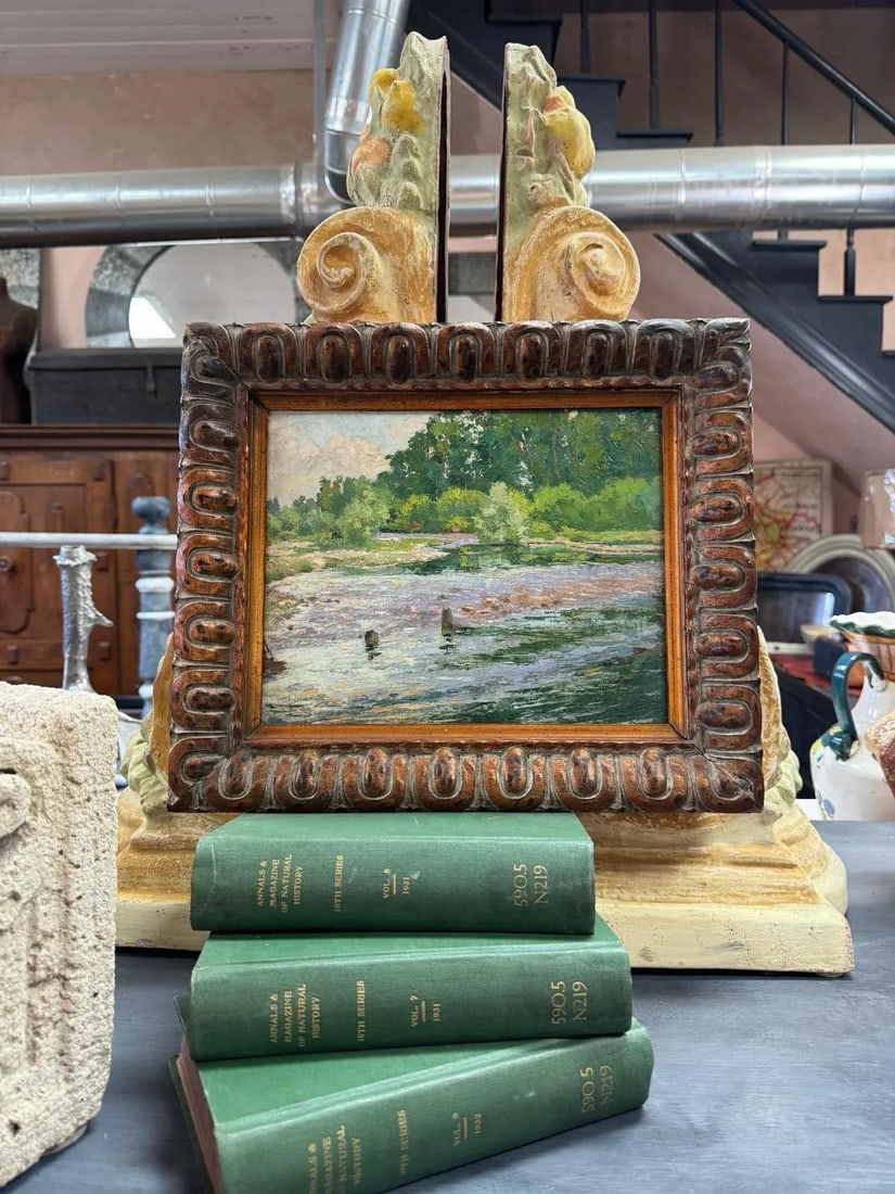 19th Century French Oil Painting - Emile Boutin Landscape - 5