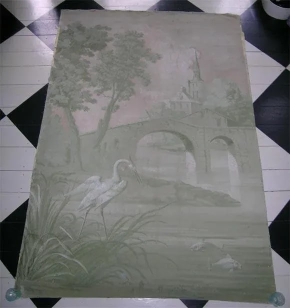 Late 18th Century Vintage Chateau Oil Painting - 2