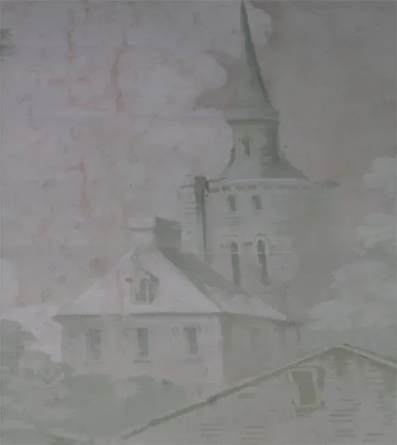 Late 18th Century Vintage Chateau Oil Painting - 7