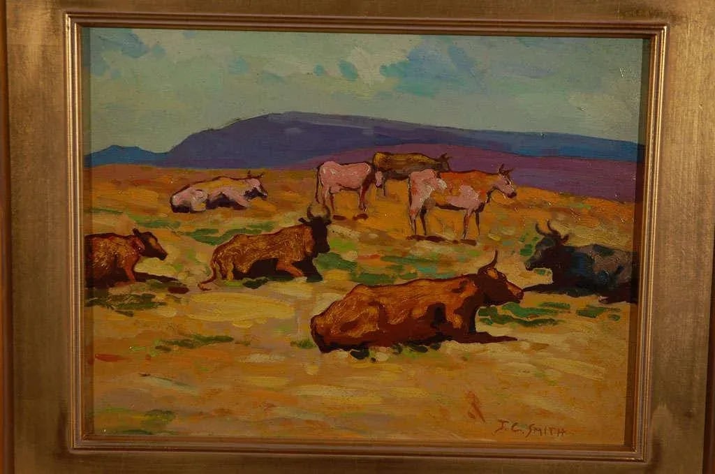 John Christopher Smith Oil Painting on Board Landscape - 3