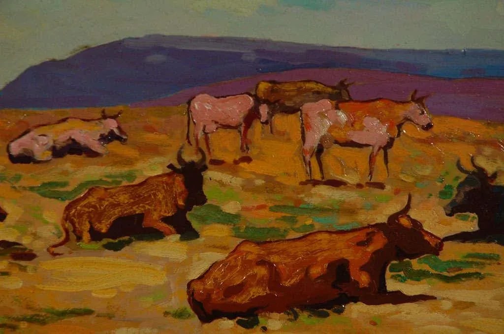 John Christopher Smith Oil Painting on Board Landscape - 4