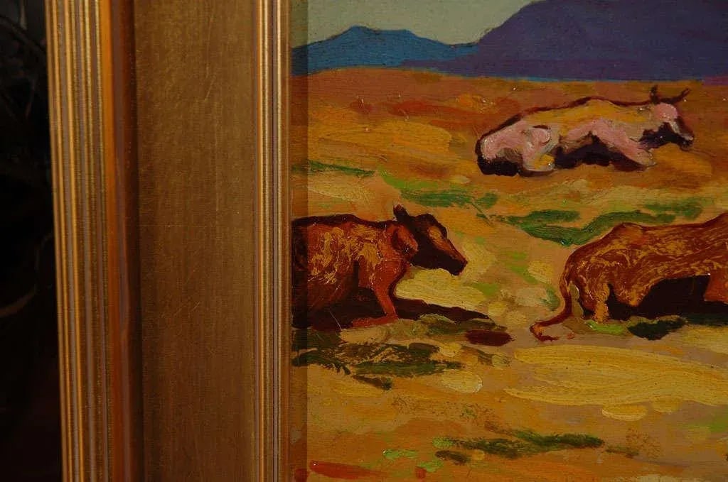 John Christopher Smith Oil Painting on Board Landscape - 7