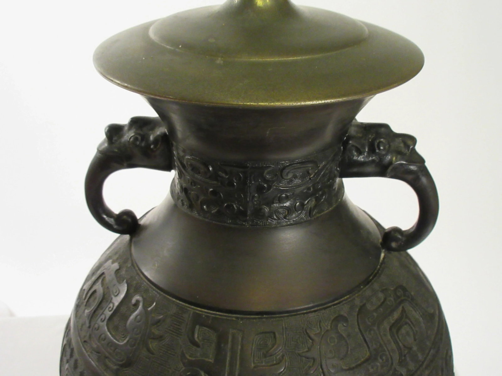 1920s Bronze Asian Table Lamp - 3