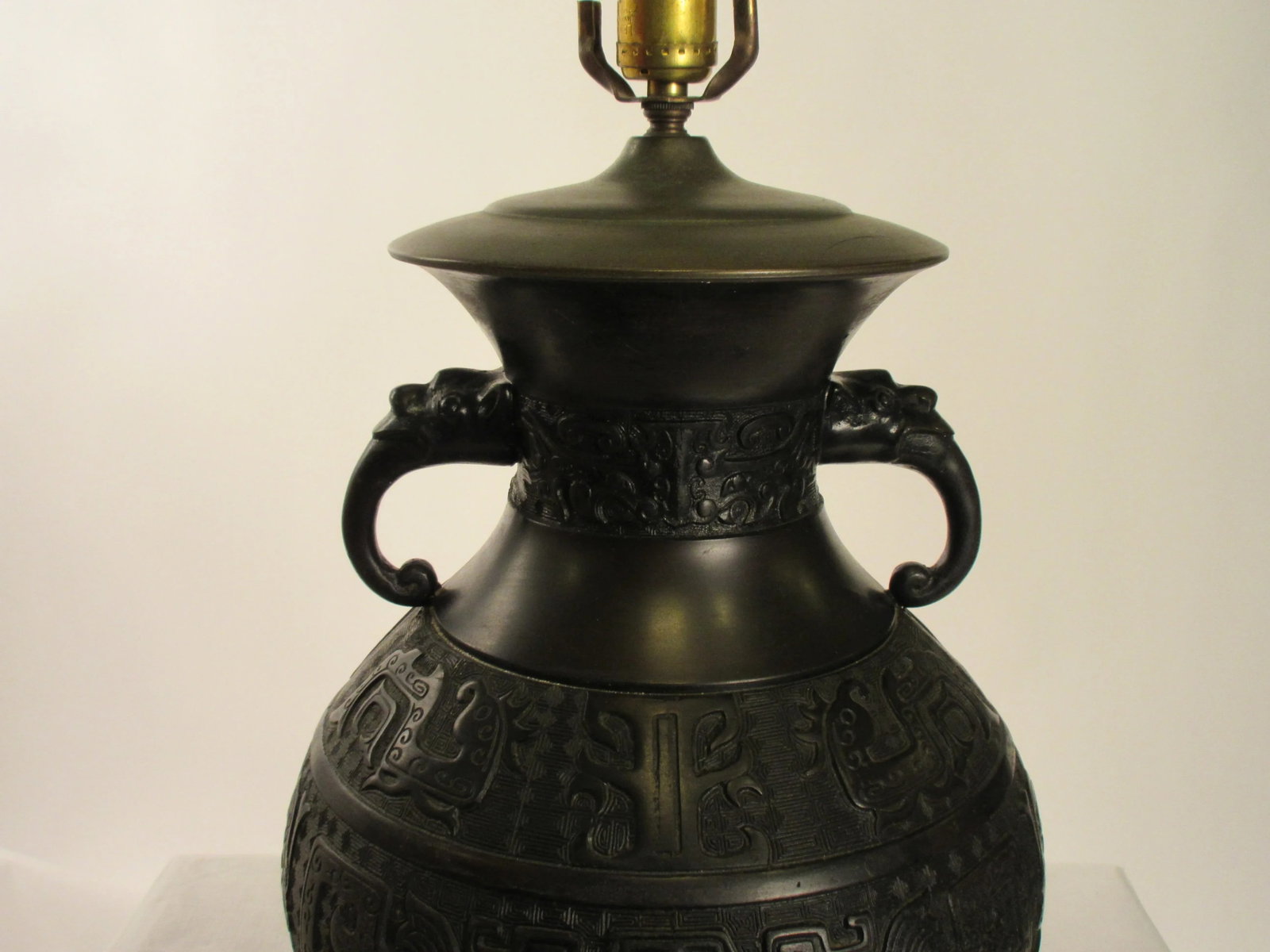 1920s Bronze Asian Table Lamp - 5