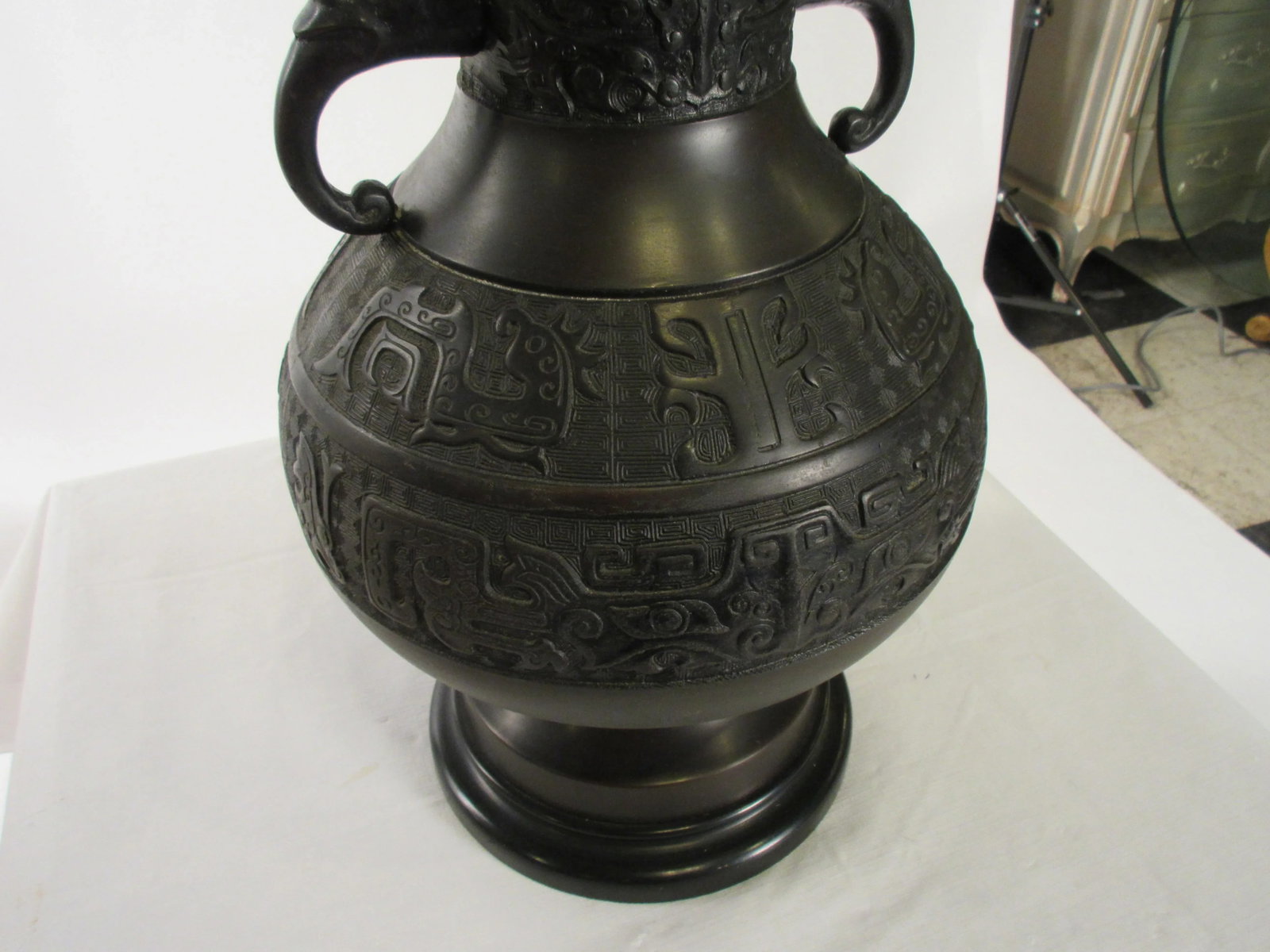 1920s Bronze Asian Table Lamp - 7