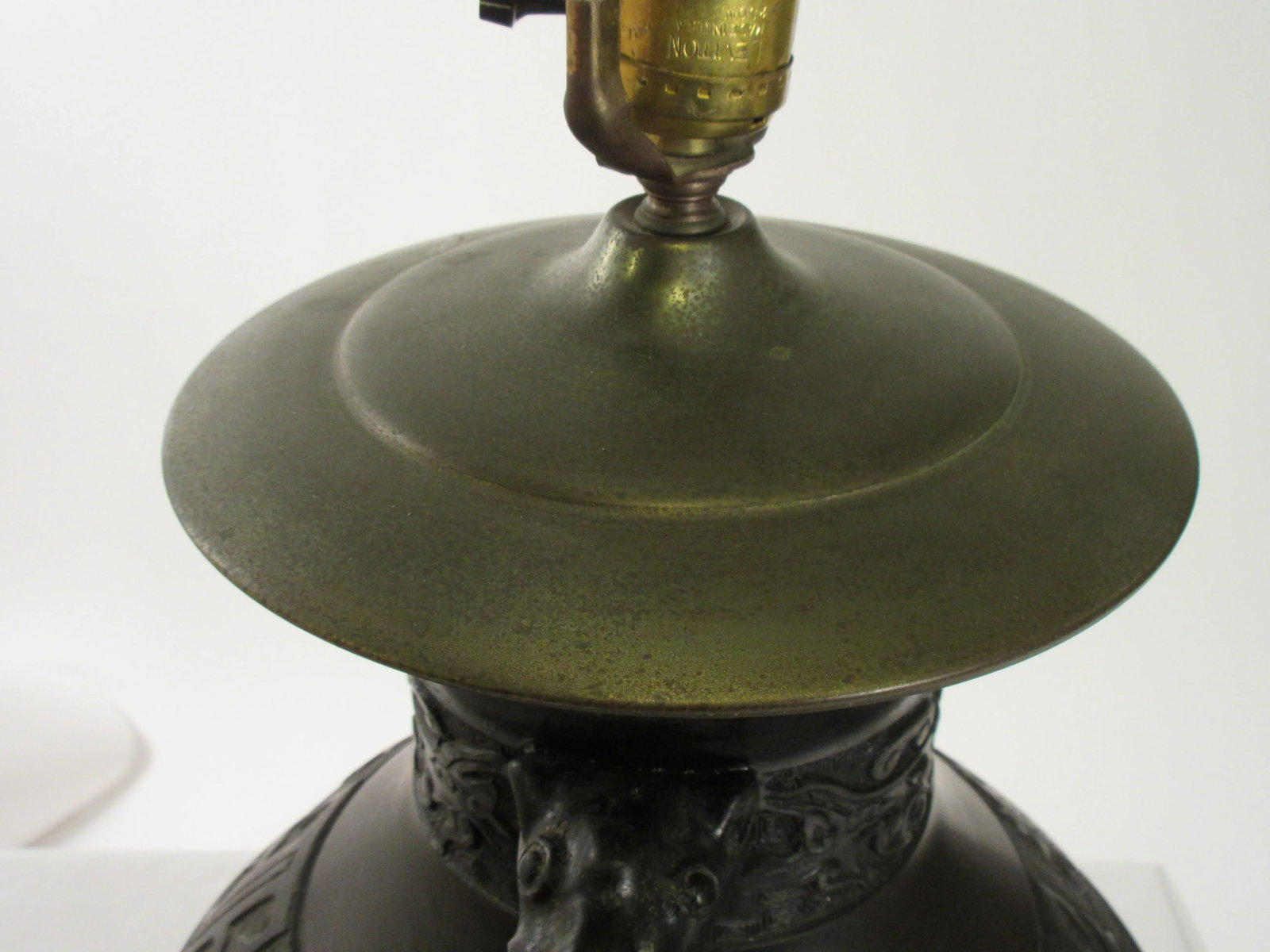 1920s Bronze Asian Table Lamp - 9