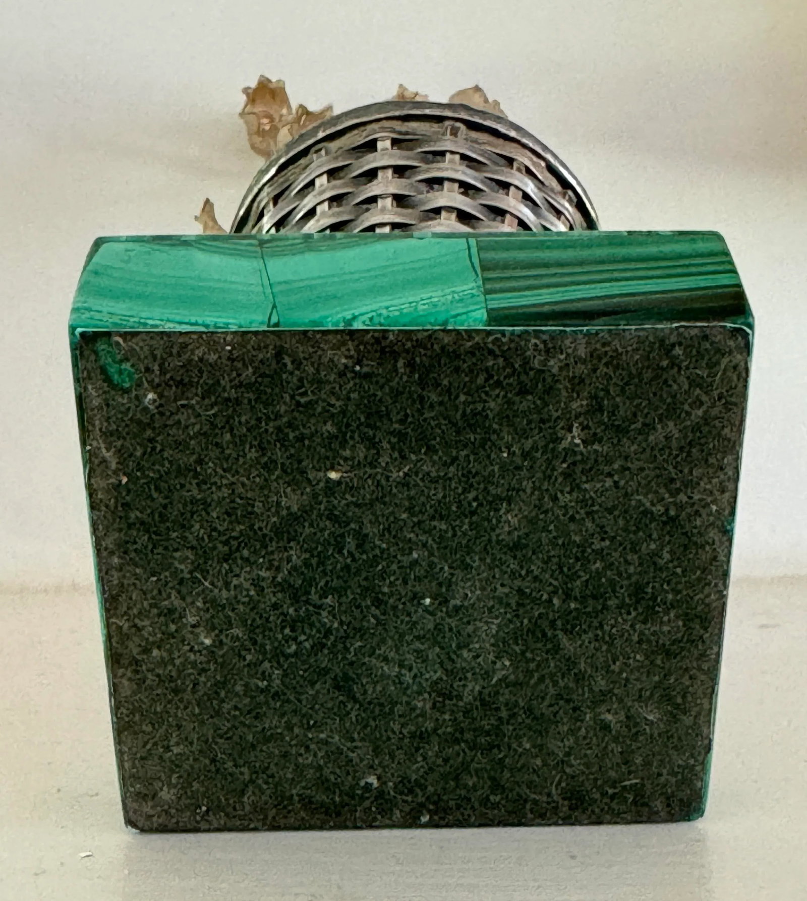 Janna Thomas for Tiffany & Co Sterling Potted Flower on Malachite Base - 7