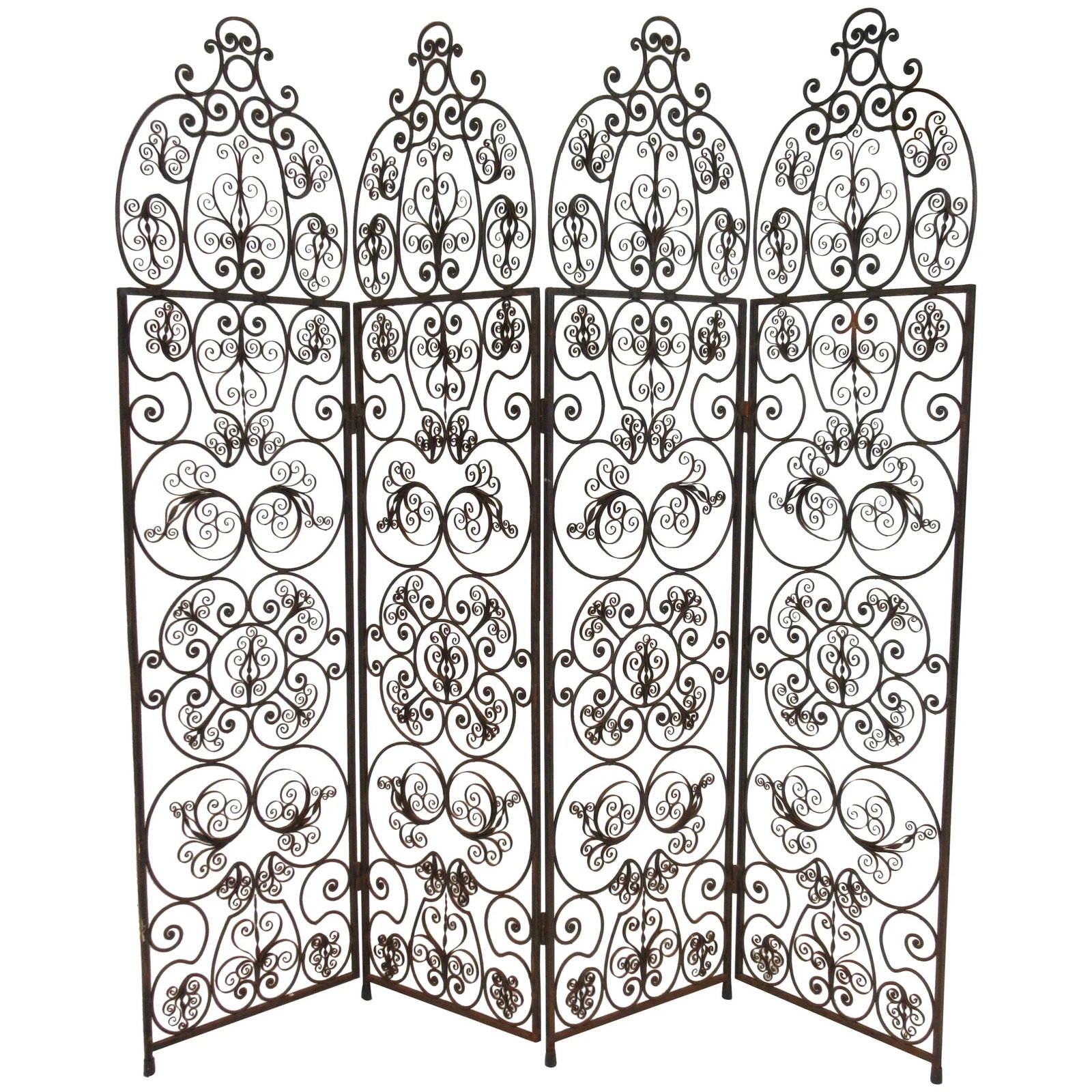 1960s Iron Scrolled Folding Screen - 13