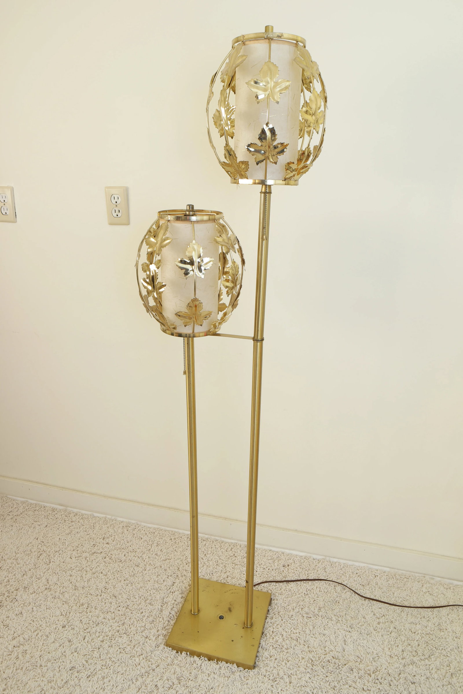 Vintage Mid Century Modern Brass Floor Lamp - 4
