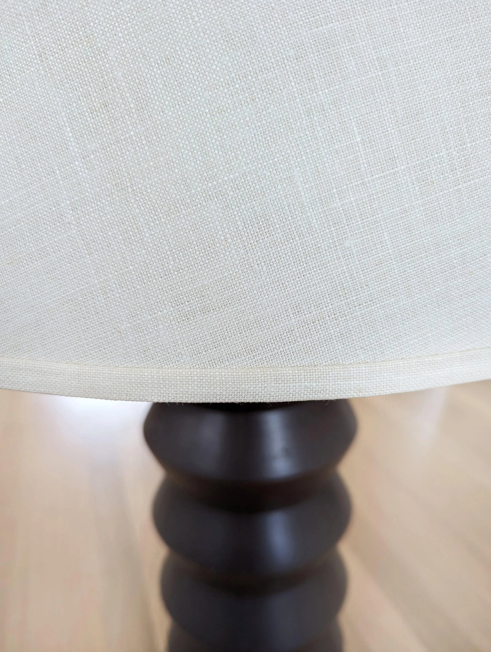 Vintage 1960's Totem Table Lamps Dark Brown - Set of 2 - 5