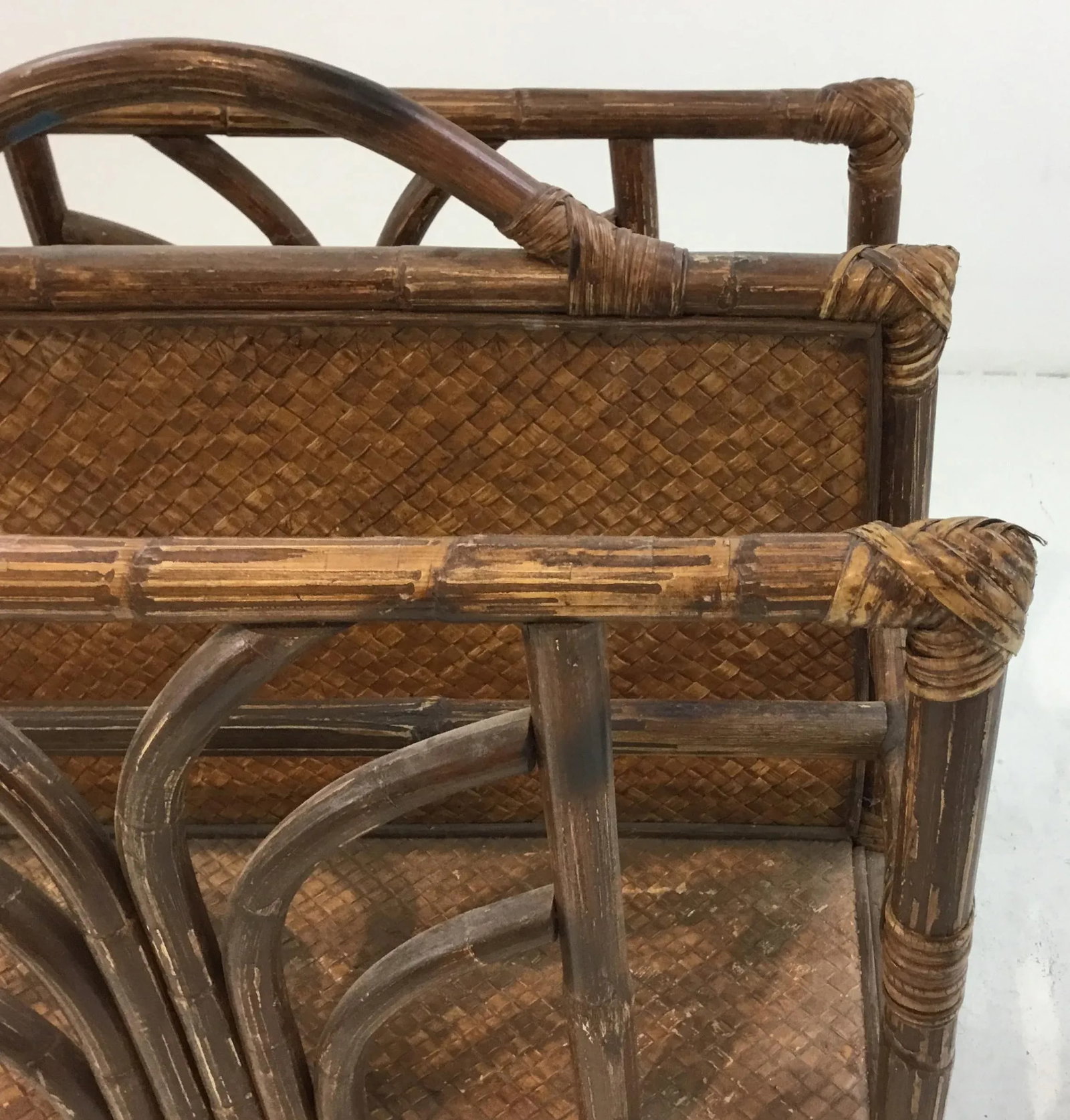 Mid-Century Modern Bamboo Magazine Rack - 3