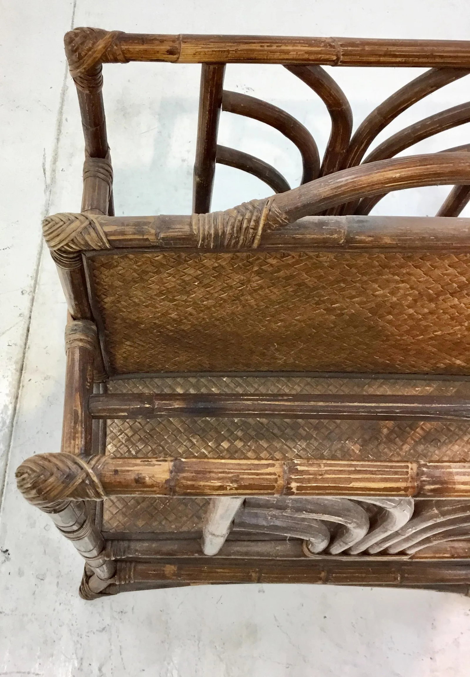 Mid-Century Modern Bamboo Magazine Rack - 6