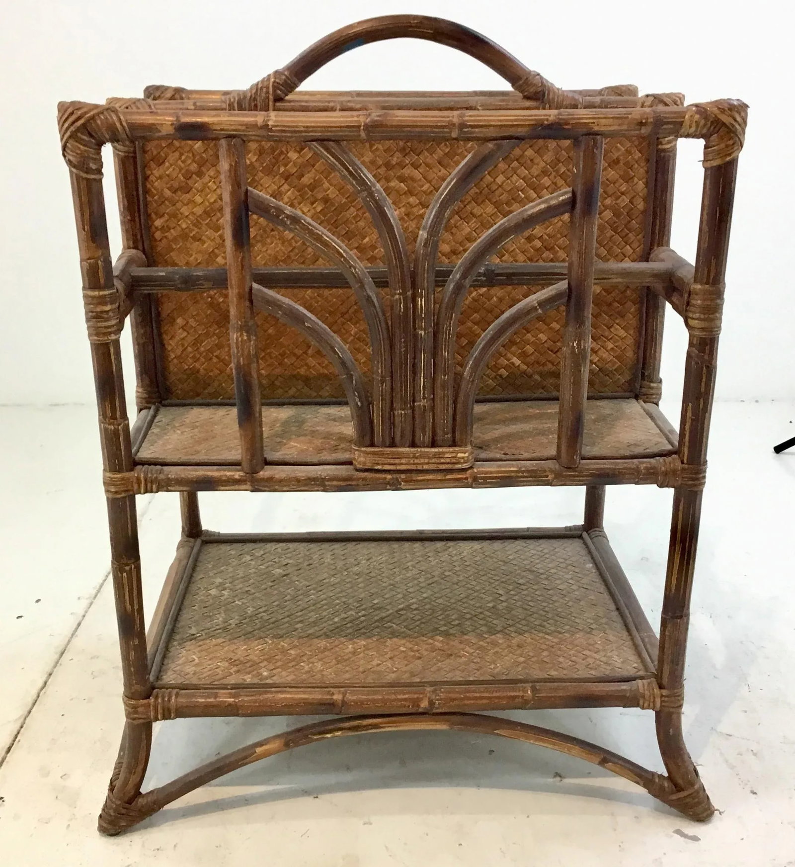 Mid-Century Modern Bamboo Magazine Rack - 7