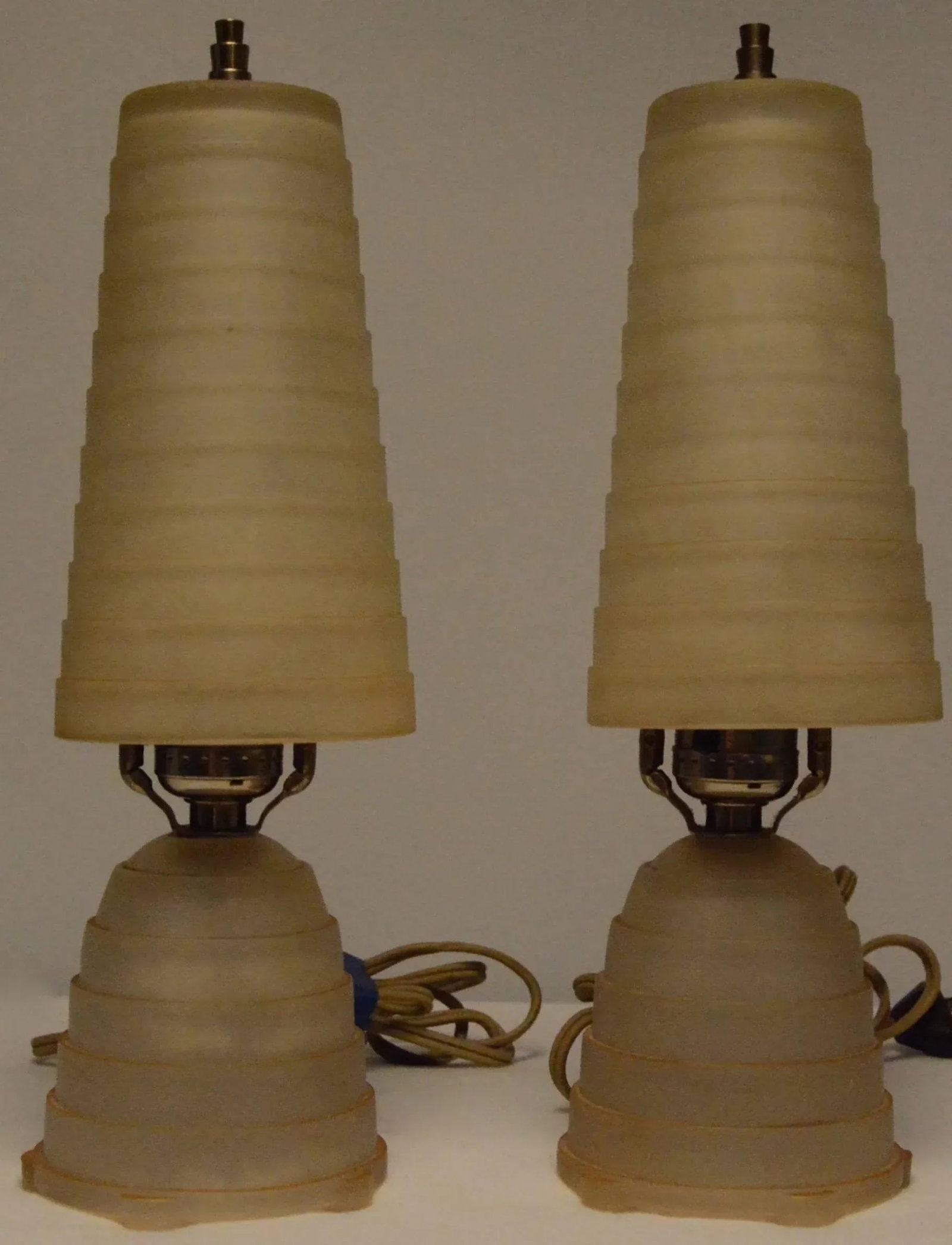 Art Deco Vanity Lamps Set of Two - a Pair - 2