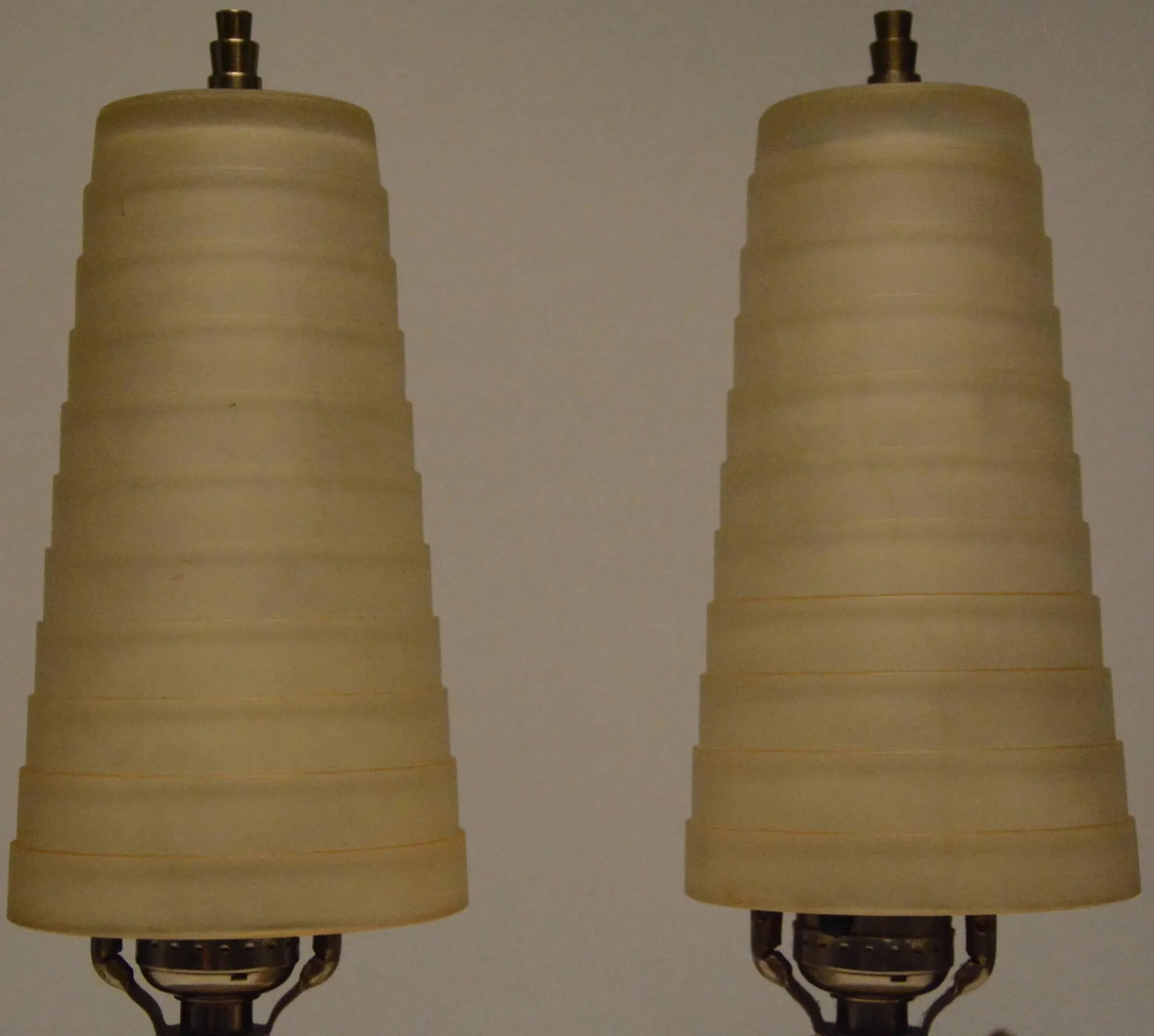 Art Deco Vanity Lamps Set of Two - a Pair - 4