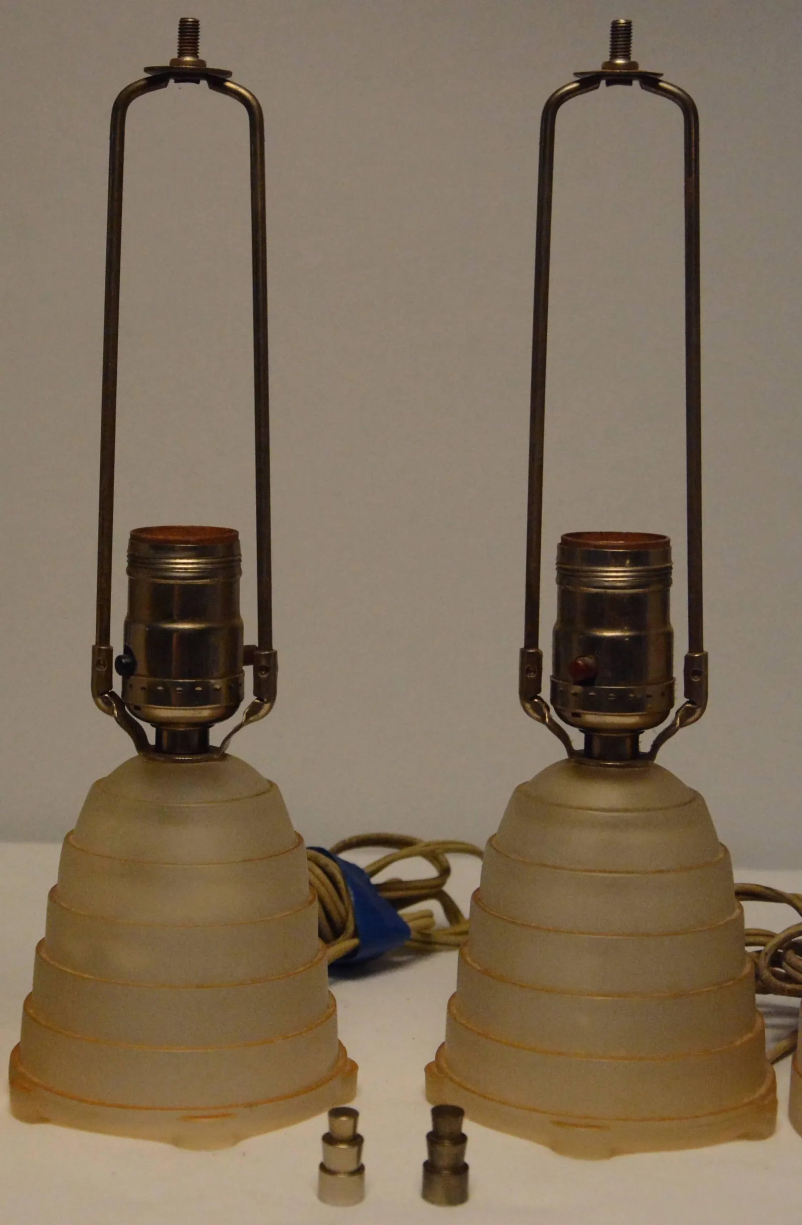 Art Deco Vanity Lamps Set of Two - a Pair - 6