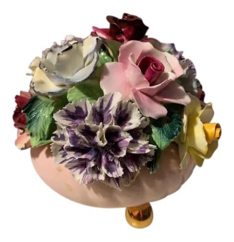 Decorative Faux Flowers in Porcelain Bowl: One of a very popular master of porcelain art stated: "I like flowers because they have a logical structure to them. It's like architecture. The inner structure of a flower is like a good building."-