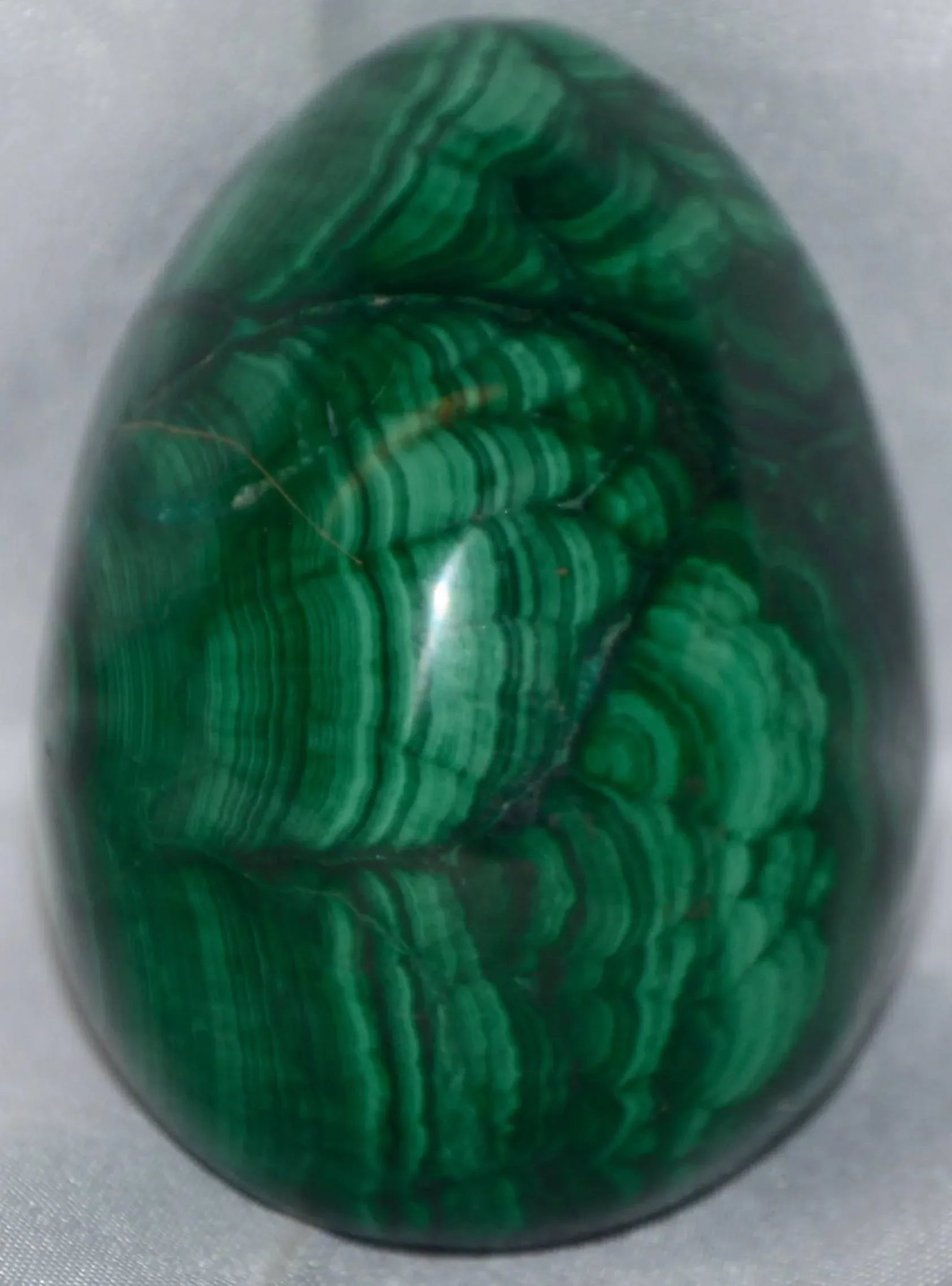 Midcentury Green Malachite Egg - 2