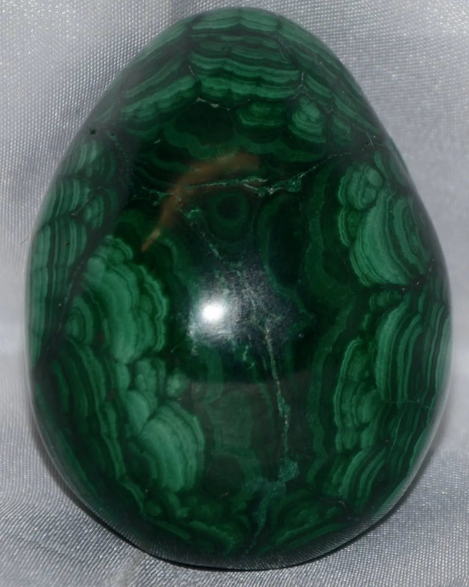 Midcentury Green Malachite Egg - 3