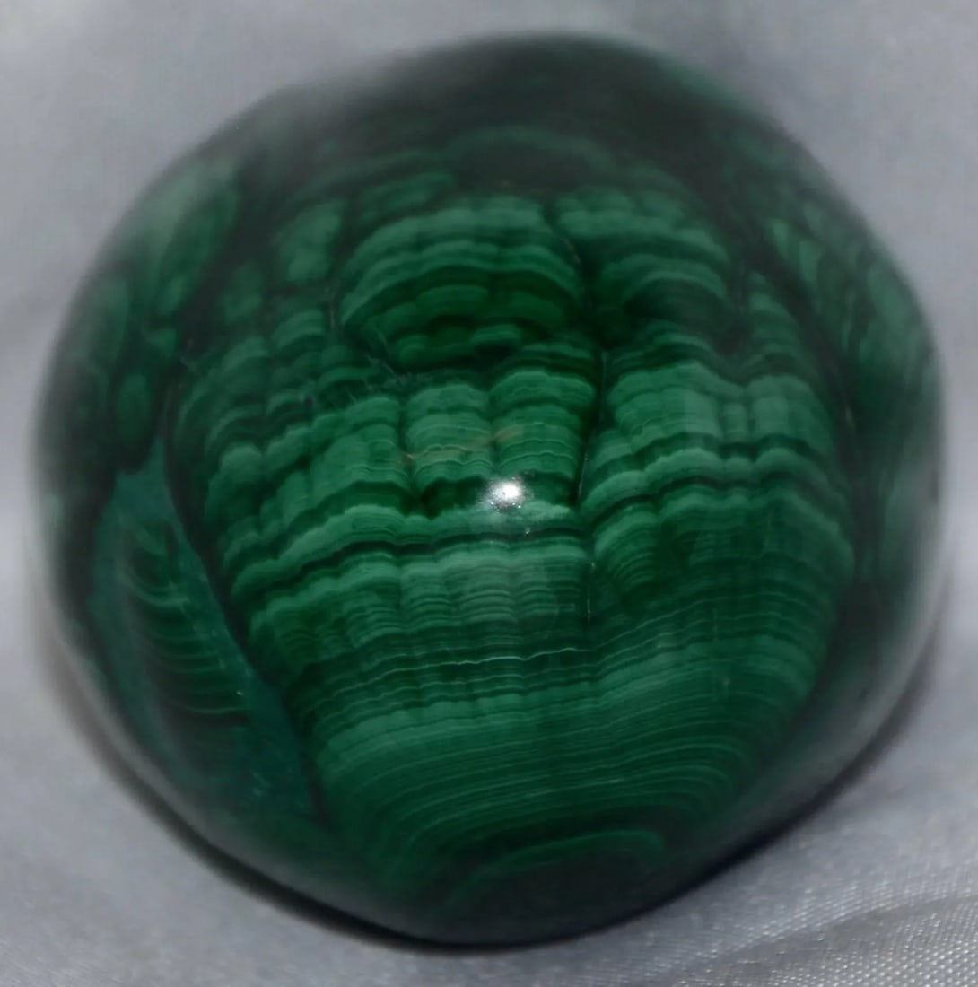 Midcentury Green Malachite Egg - 5